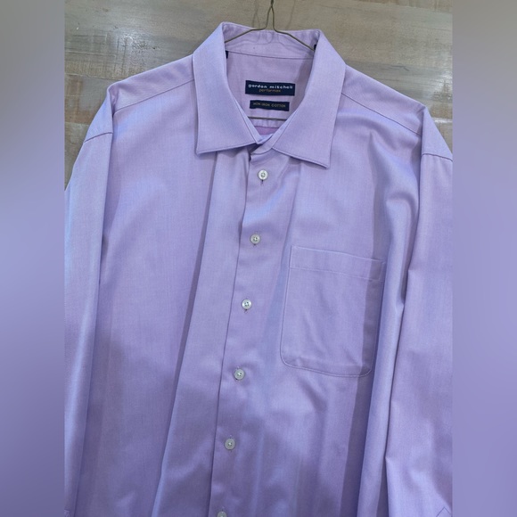 Gordon Mitchell Performax Mens long sleeve button down collar pink dress shirt - Picture 13 of 13